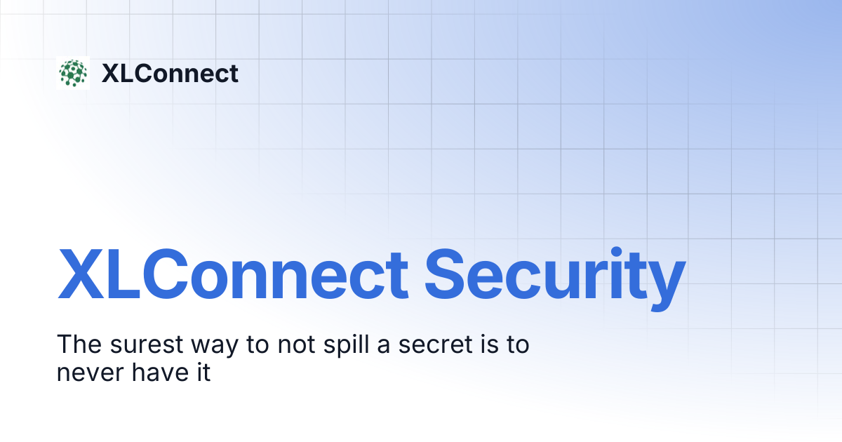 XLConnect Security | XLConnect